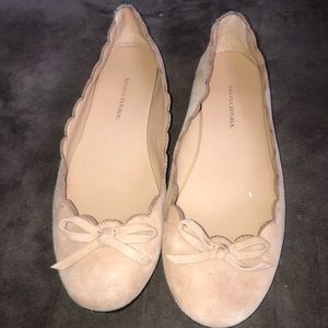 Tan suede banana republic flats